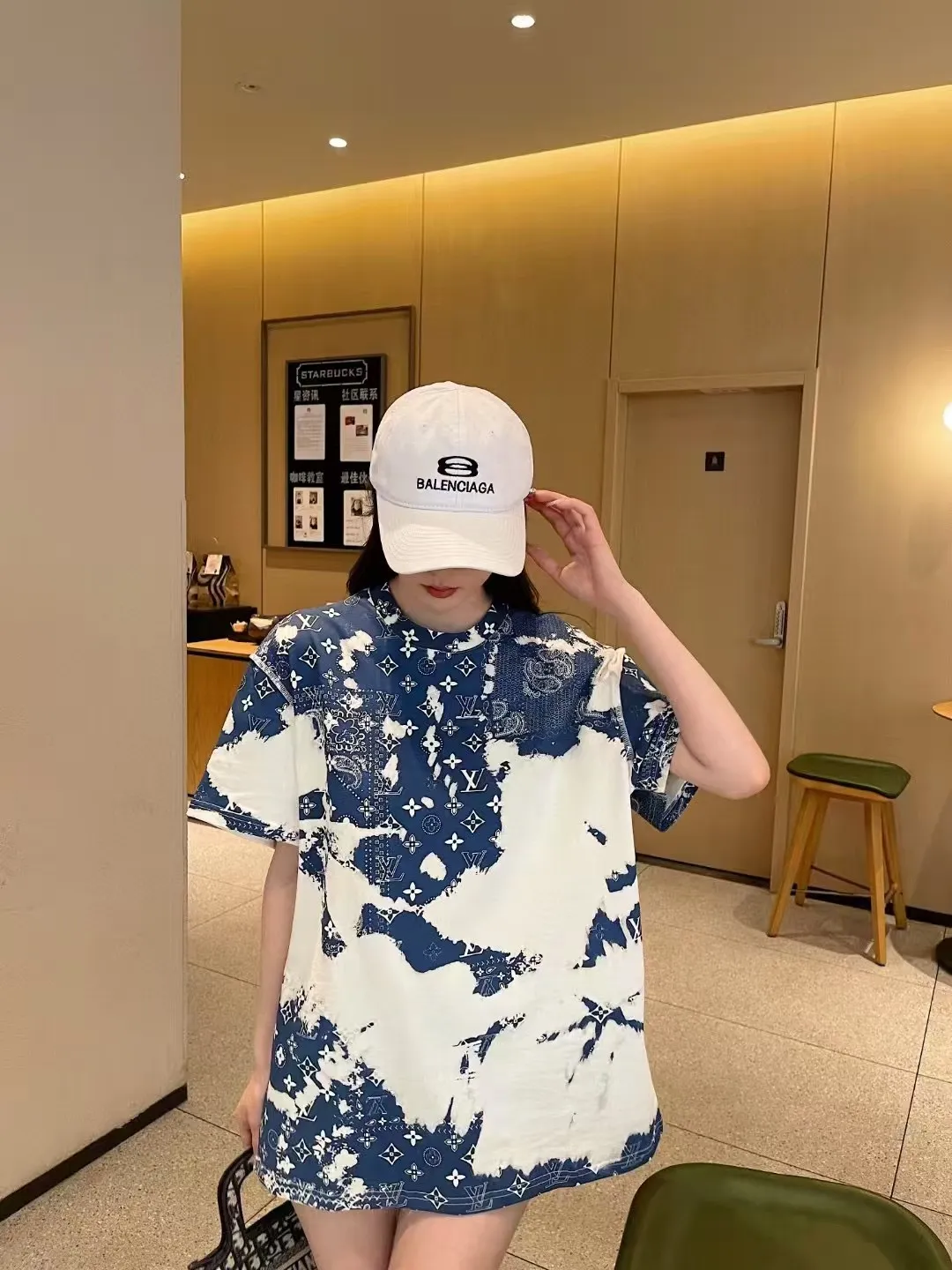 Louis Vuitton/Louis Vuitton cashew flower print short sleeves